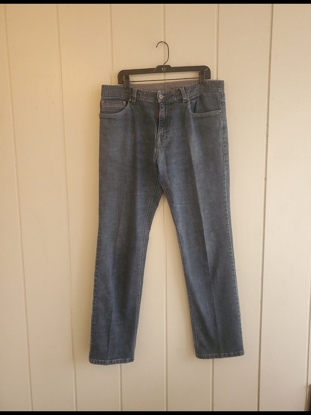 prAna Mens Breathe Jeans Size 36 Dark Blue Stretch Cotton Blend Denim Pants